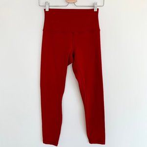 Lululemon red leggings, size 6, 26" inseam